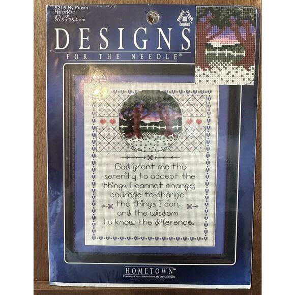 Vintage Counted Cross Stitch kit Serenity Prayer Designs for the Needle NIP - Picture 1 of 5